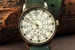 Pobeda Vintage Pilot Men's Mechanical Watch - Green Band
