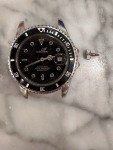 Vintage Black Dive Watch for Repair