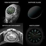 CADISEN Men's Vintage Mechanical Diving Watch - Green