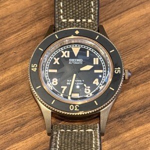 Bronze Fathoms Vintage Watch with Canvas Strap