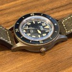 Bronze Fathoms Vintage Watch with Canvas Strap