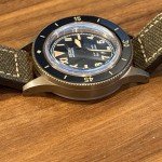 Bronze Fathoms Vintage Watch with Canvas Strap
