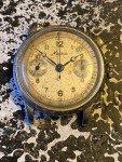 Minerva Stainless Steel Monopusher Chronograph Watch