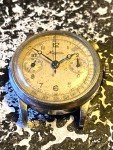Minerva Stainless Steel Monopusher Chronograph Watch