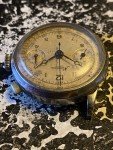 Minerva Stainless Steel Monopusher Chronograph Watch