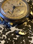 Minerva Stainless Steel Monopusher Chronograph Watch