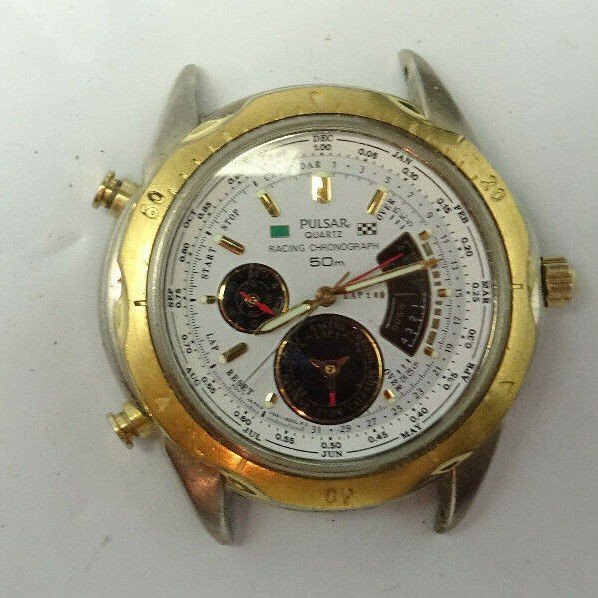 PULSAR V681-9000 Vintage Racing Chronograph Watch