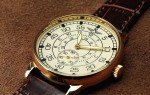 Vintage Pobeda Pilot Mechanical Watch with Leather Strap