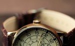Vintage Pobeda Pilot Mechanical Watch with Leather Strap