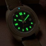 Vintage Bronze Automatic Dive Watch with Leather Strap