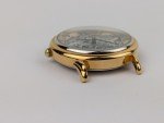 Vintage Race Car Finish Line Watch 35mm Gold Tone