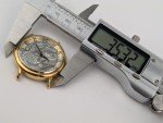 Vintage Race Car Finish Line Watch 35mm Gold Tone