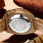 Vintage Bronze Automatic Dive Watch with Leather Strap
