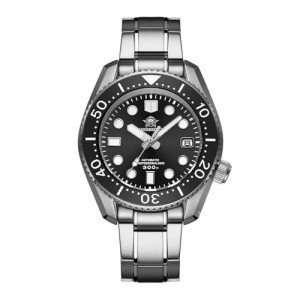 Men's Vintage Automatic Diver Watch - Black Dial
