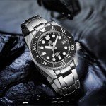 Men's Vintage Automatic Diver Watch - Black Dial