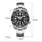Men's Vintage Automatic Diver Watch - Black Dial