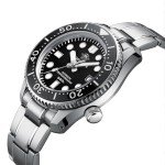 Men's Vintage Automatic Diver Watch - Black Dial