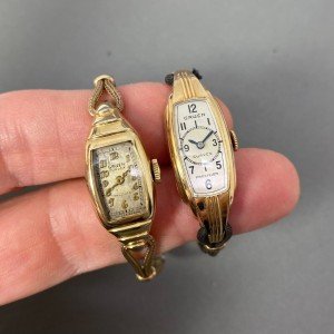 Rare Vintage Gruen Curvex Deco Gold Watches
