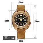 Vintage Bronze Automatic Dive Watch with Leather Strap