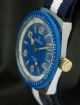 Helbros Broad Arrow Blue Skin Diver Watch