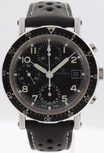 Vintage Orfina Black Racing Automatic Chronograph Watch