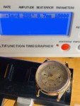 Vintage 18K Solid Gold Chronograph Watch with White Dial