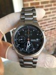 Seiko 7T42 Vintage Quartz Chronograph Watch 38mm