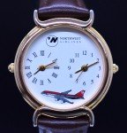 Vintage Northwest Airlines Dual Time Zone Pilot Watch
