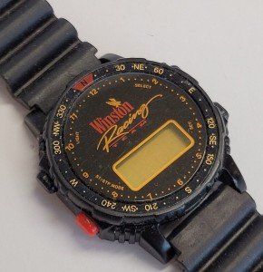 Winston Racing Team Black Vintage Digital Watch
