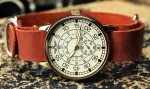 Soviet POBEDA Pilot Military Wrist Watch – Beige Face