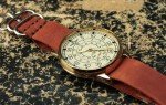 Soviet POBEDA Pilot Military Wrist Watch – Beige Face