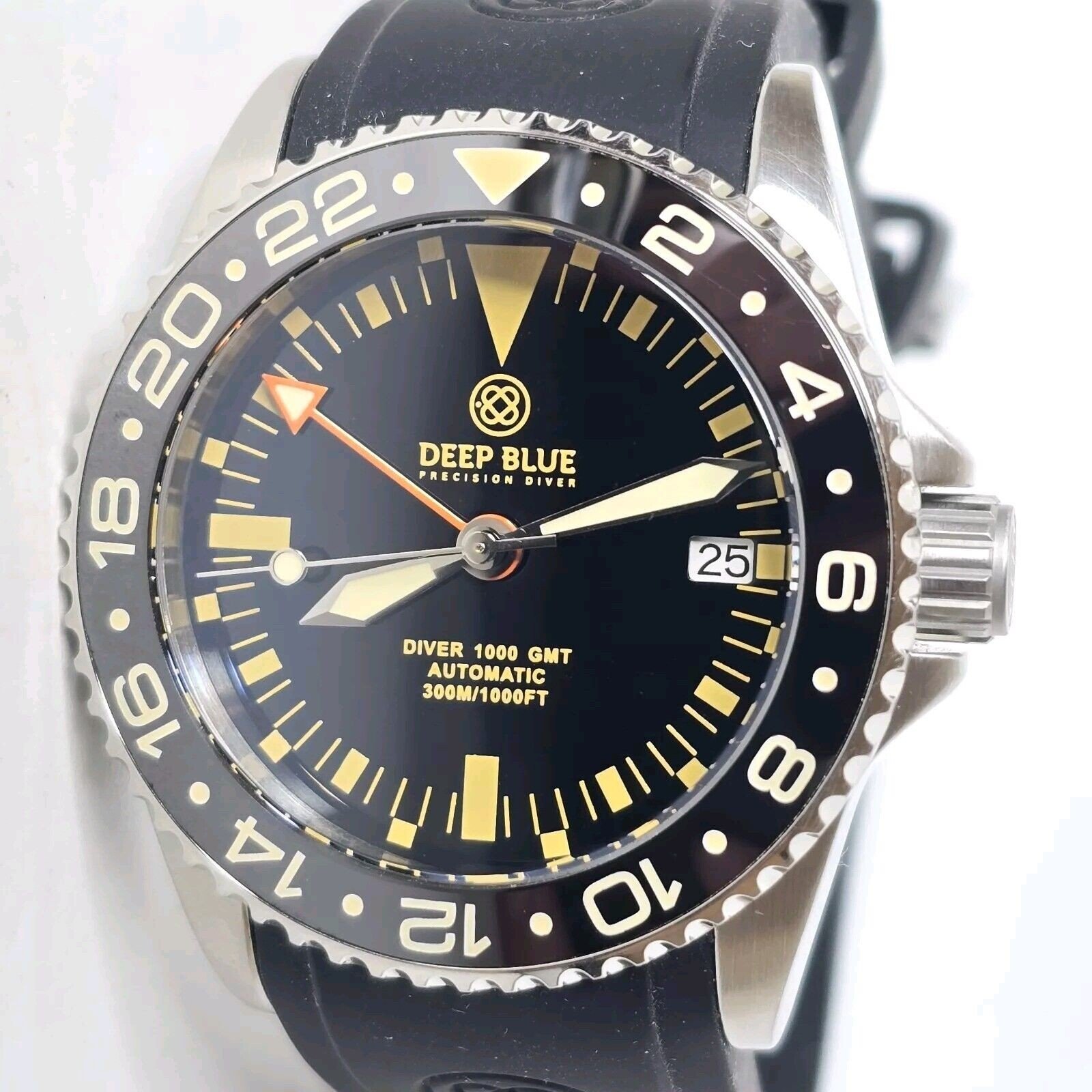 Deep Blue Master 1000 Automatic GMT Vintage Watch