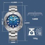 Men's Vintage Automatic Dive Watch - Blue Dial