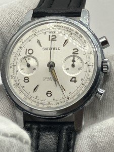 Sheffield 1950s Vintage Chronograph Watch - Functional