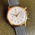 Gold Tone Grutli Landeron 248 Chronograph Watch