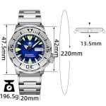 ADDIESDIVE Men's Automatic Diver Watch - Blue Dial