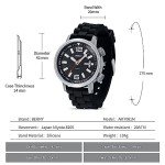 BERNY Men's Automatic Dive Watch - Black Dial