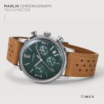 Timex Marlin Brown Strap Green Dial Watch