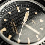 Vintage 1956 Marine Men's Waterproof Watch - Black