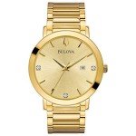 Bulova Men's Gold Tone Calendar Quartz Watch