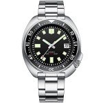 Steeldive Men's 200m Automatic Diver Watch Black Dial