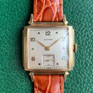 Empire Art Deco Swiss Gold Tone Wristwatch