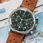 Timex Marlin Brown Strap Green Dial Watch