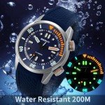 Vintage BERNY Men's Dive Watch - Blue Sapphire Glass