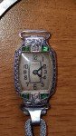 Vintage 14k Gold Art Deco BULOVA Emerald Watch