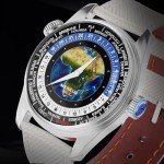 Vintage Dual Crown World Time Enamel Dial Watch
