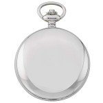 Gotham Silver-Tone Railroad Dial Pocket Watch