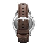 Fossil Men's Silver and Brown Chronograph Watch