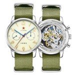 TOPHILL Men's Vintage Pilot Chronograph Watch 1963