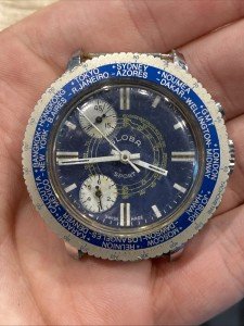 Vintage Globe Sport Manual Wind Chronograph Watch